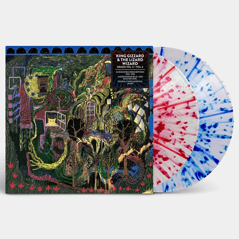 KING GIZZARD & THE LIZARD WIZARD – Demos Vol. 5 + Vol. 6 – 2LP – Red & Blue Splatter Vinyl