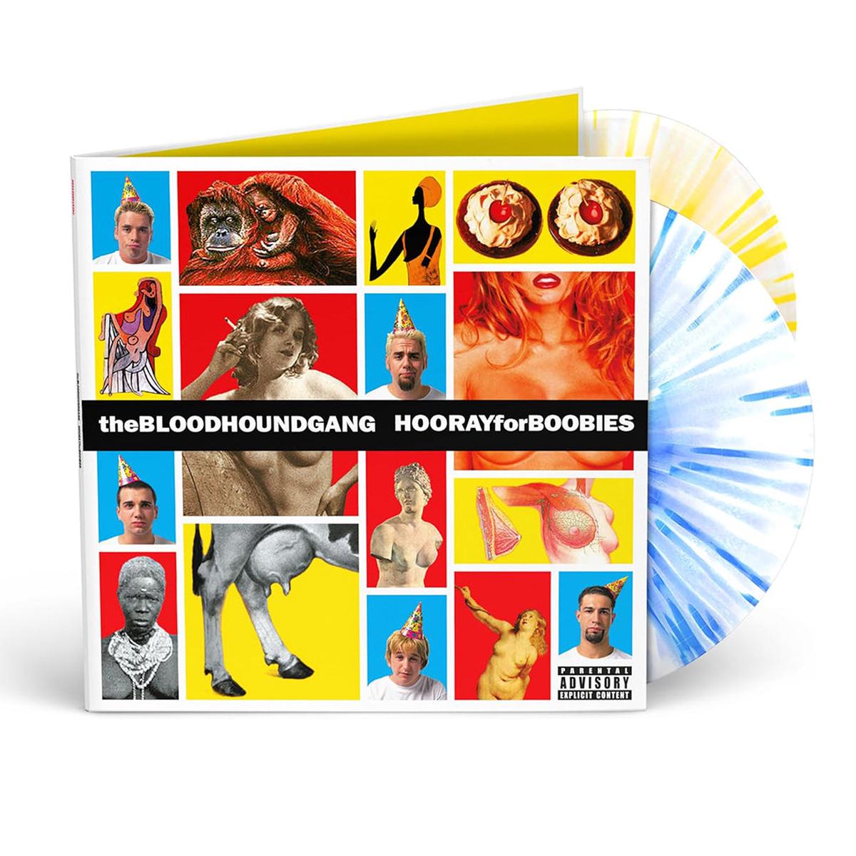 BLOODHOUND GANG – Hooray For Boobies (25th Anniversary Edition) – 2LP – White w/ Blue Splatter & White w/ Yellow Splatter Vinyl