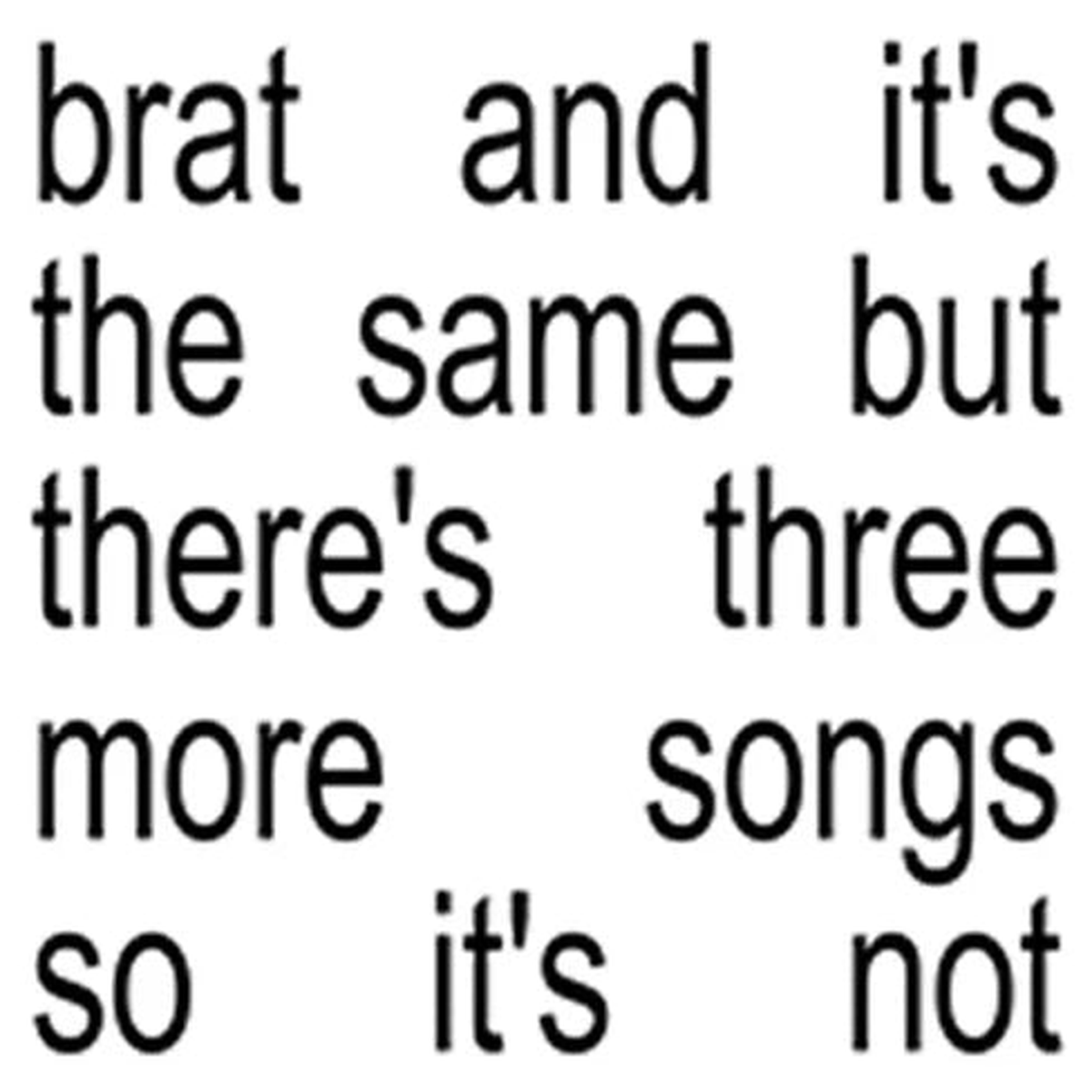Charli XCX Brat And It’s The Same But There’s Three More Songs So It’s Not