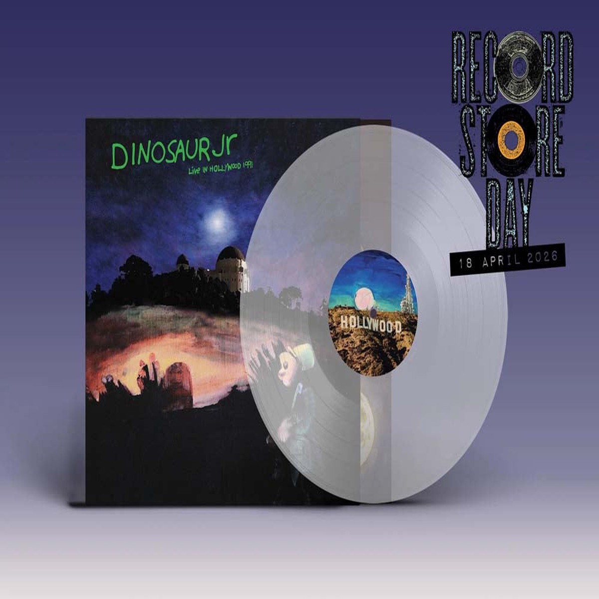 Dinosaur Jr Live In Hollywood 1991 (The Green Mind Tour) Vinyl LP Transparent Clear Colour RSD 2026