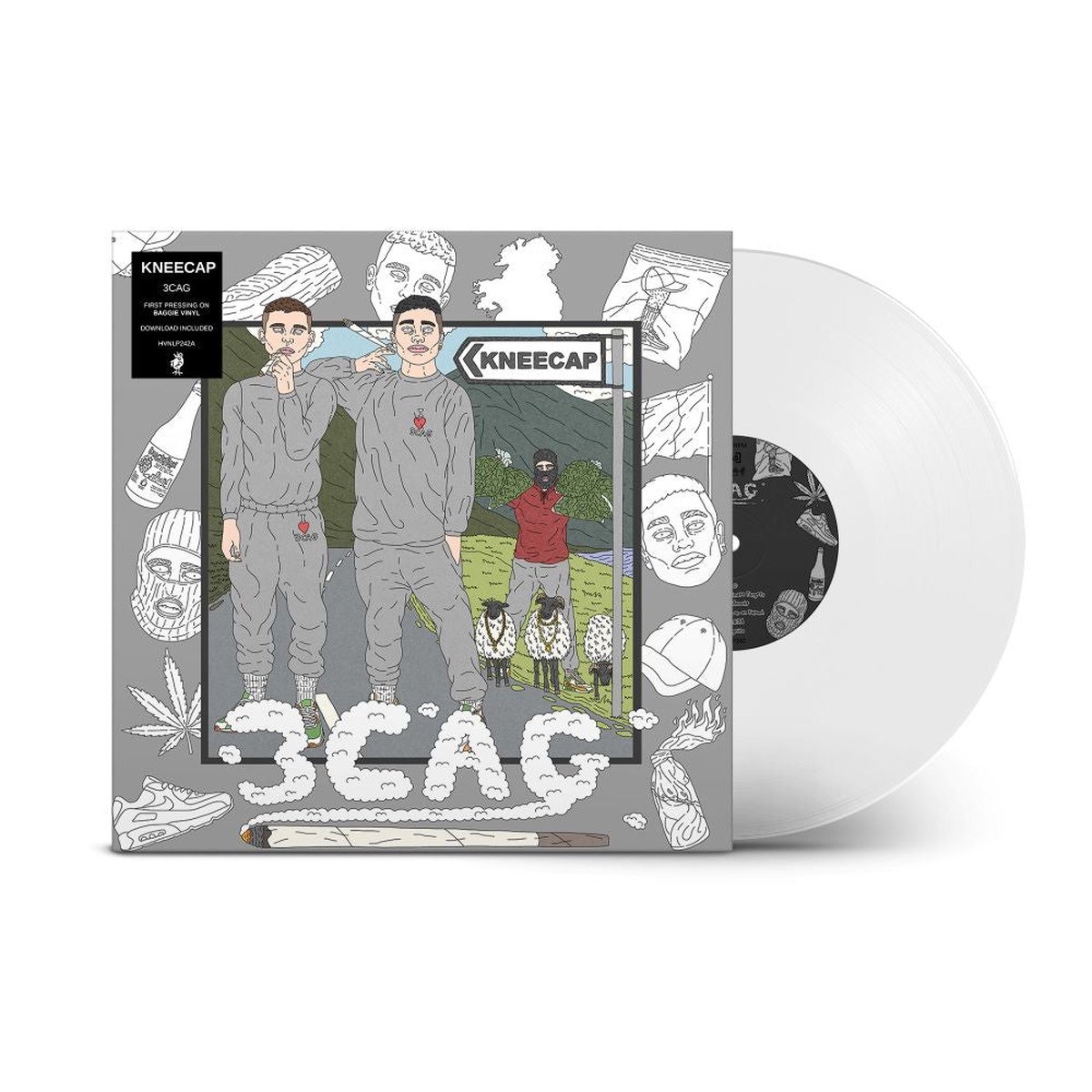 KNEECAP 3CAG Vinyl LP  Exclusive Baggie (Crystal Clear) Colour Due Out 25/09/26