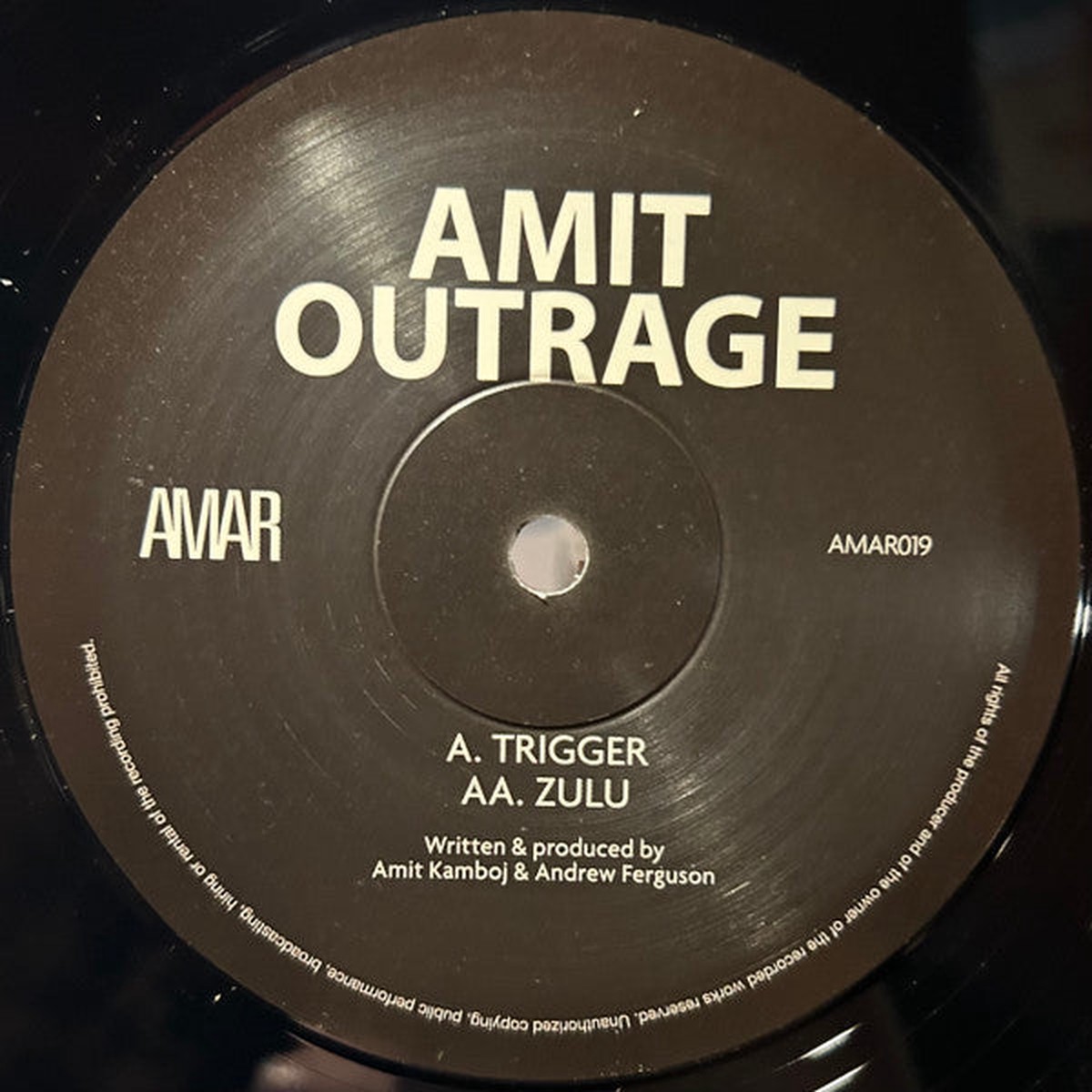 AMIT, Outrage - Trigger/Zulu (12") (New Vinyl)