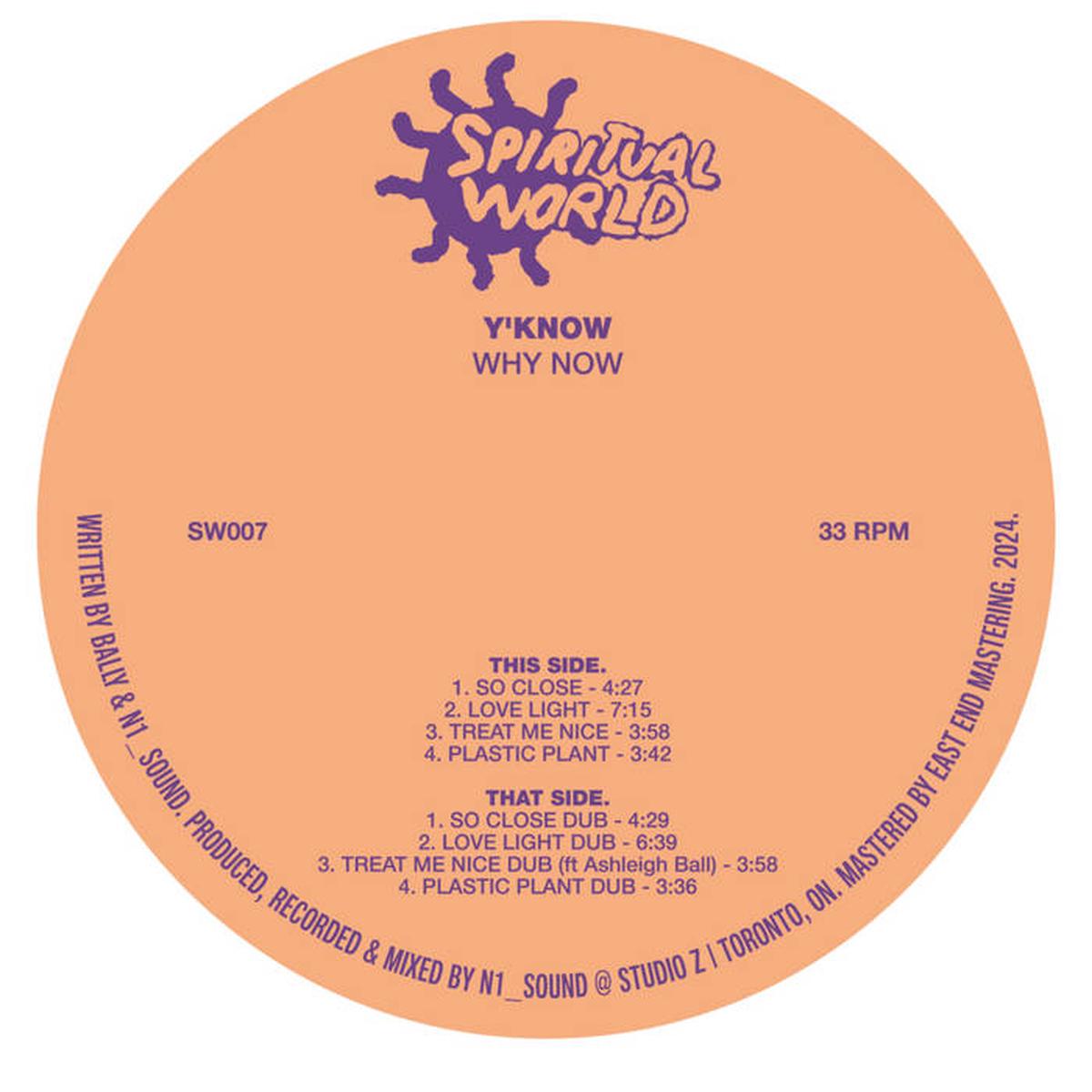 Y'KNOW - Why Now (12") (New Vinyl)