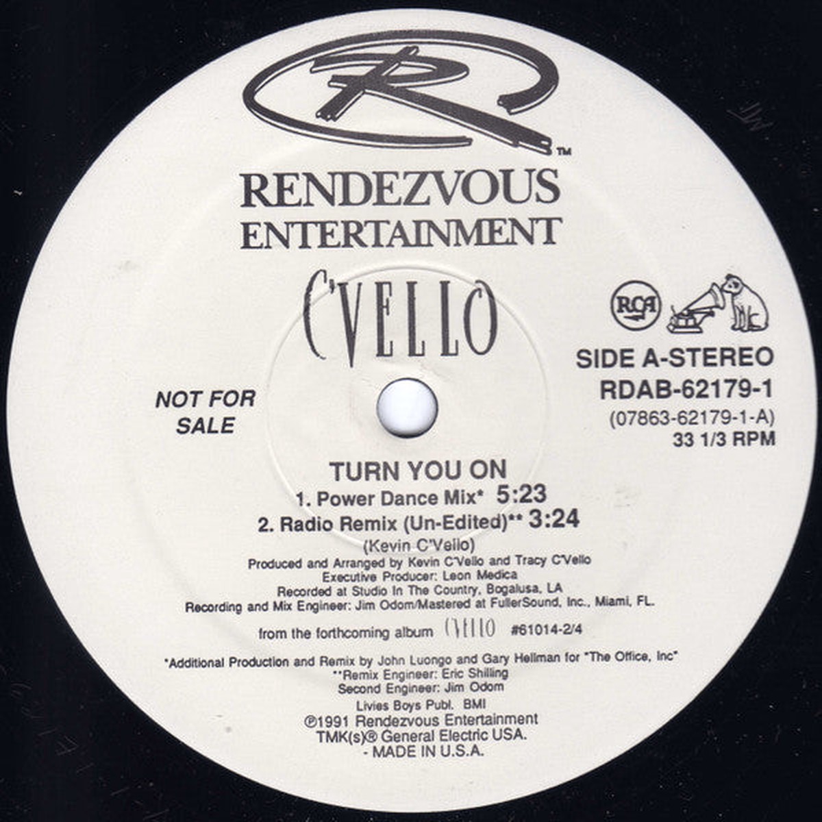 Used 12" - C'Vello - Turn You On (12", Promo) (Very Good Plus (VG+))