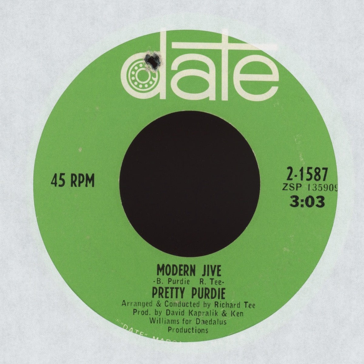 Bernard Purdie - Modern Jive on Date Northern Soul 45