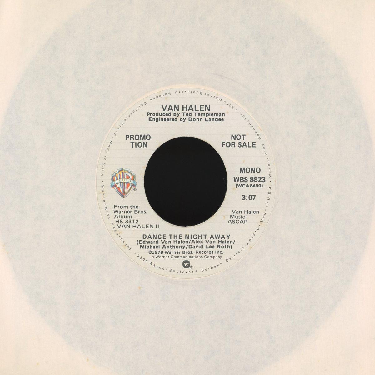 Van Halen - Dance The Night Away on Warner Bros Records Promo Rock 45