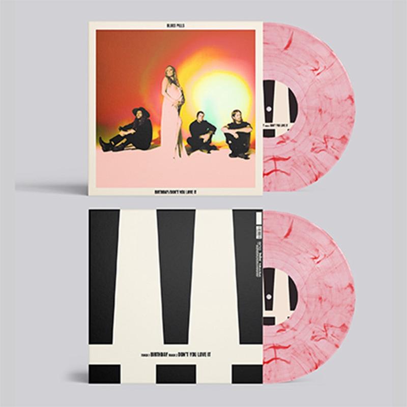 BLUES PILLS - Birthday / Don't You Love It - 1 LP - Red & White Marble Vinyl [RSD 2024]