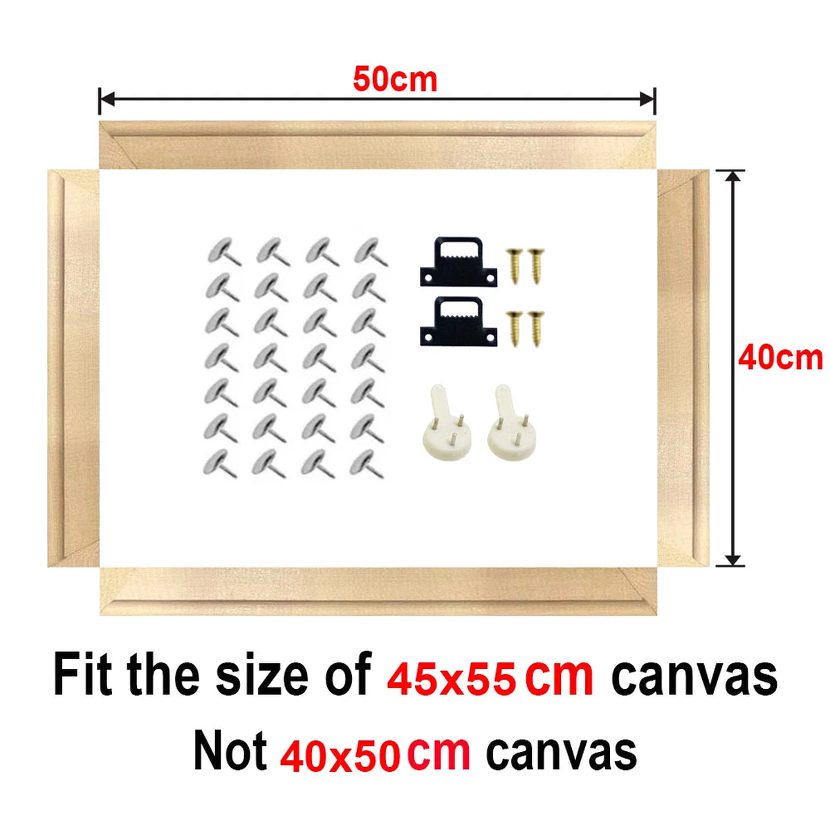 180+ Sizes DIY Wood Frames 60x90 70x100 40x50 30x40 Canvas Oil Painting Frames Wood Frame for Diamond Painting Wall Art Frame - 40x50cm