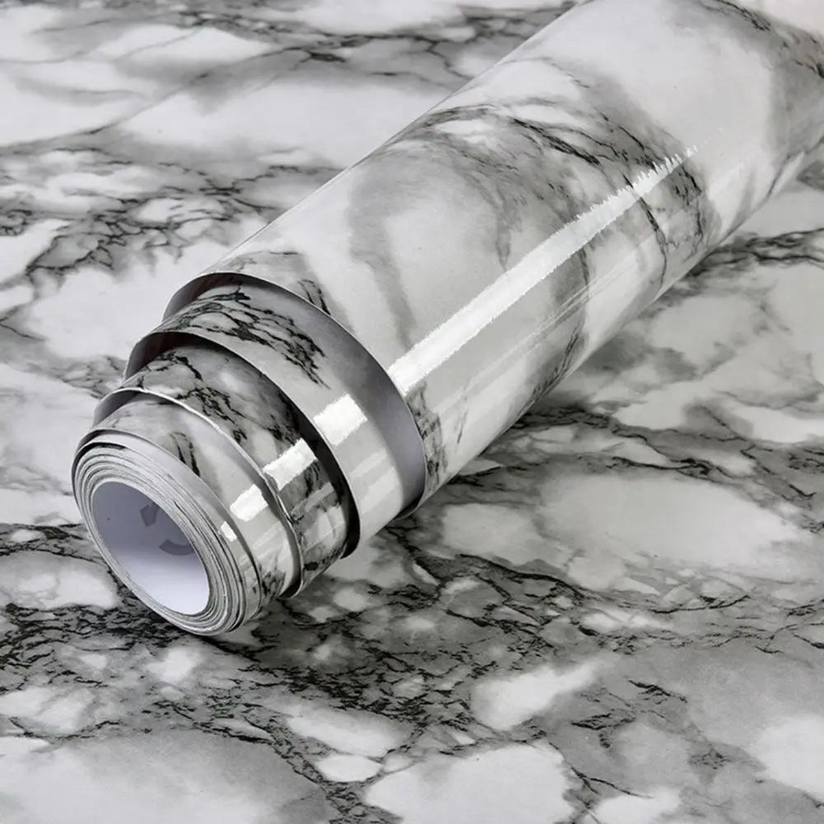80cm Marble Vinyl Film Self Adhesive Wallpaper for Bathroom Kitchen Ambry Paper Livingroom Furniture PVC Waterproof Wall Sticker - A18 | 3mx60cm