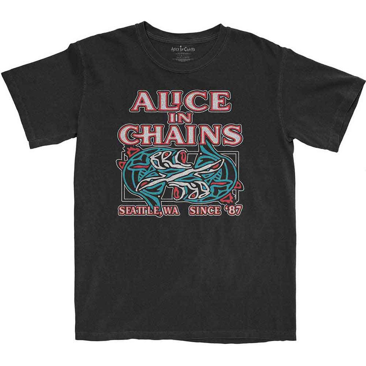 Alice In Chains Totem Fish - Black | L