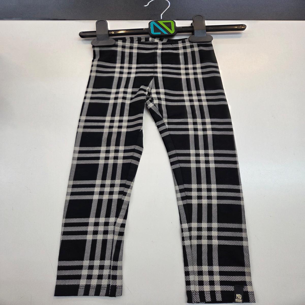 Black/Ivory Plaid Leggings - 7