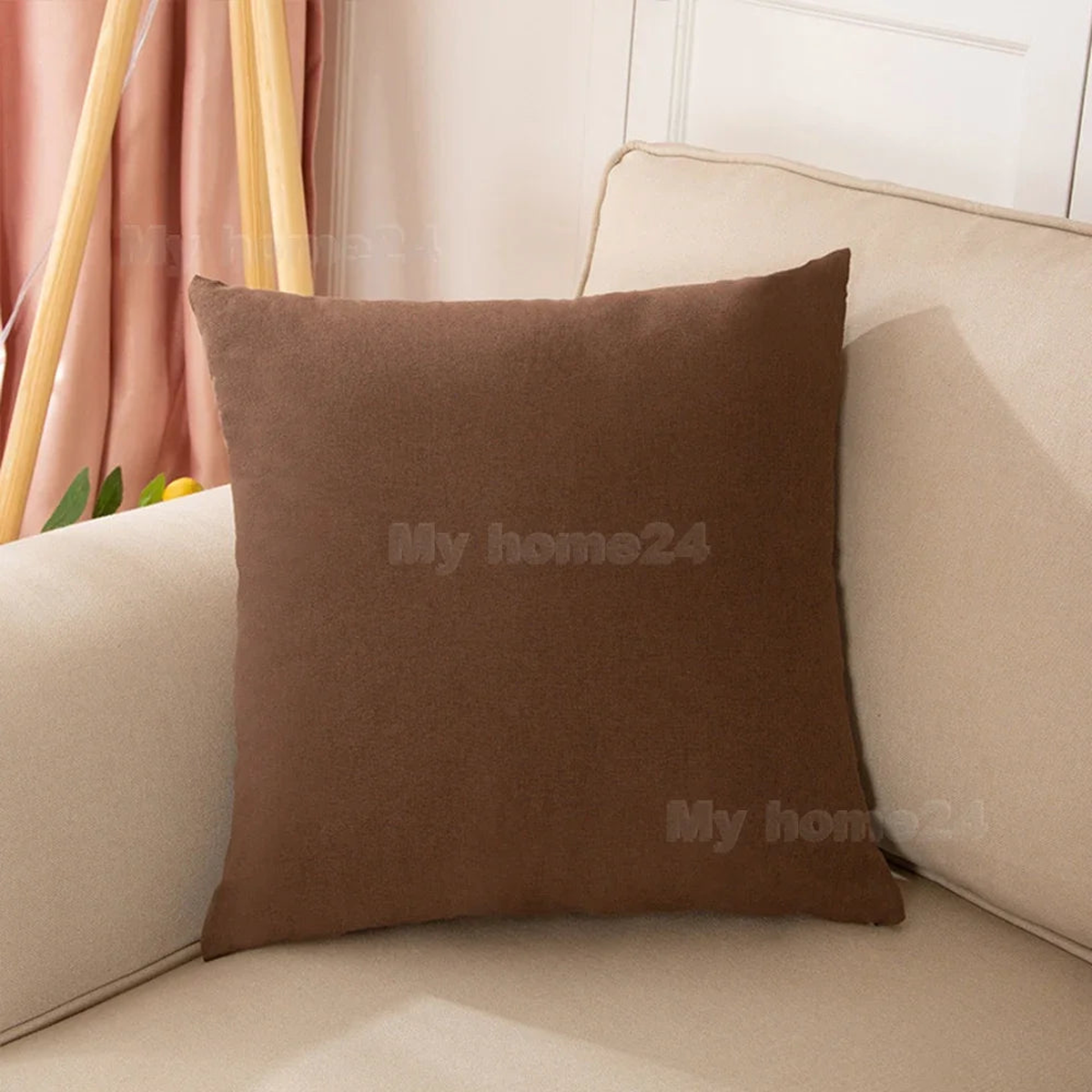 Universal 40*40 45*45 50*50 Pillow Cover Cotton Linen Plain Pillowcases Decorative Living Room Cushion Covers For Sofa Home Car - J | 45X45CM