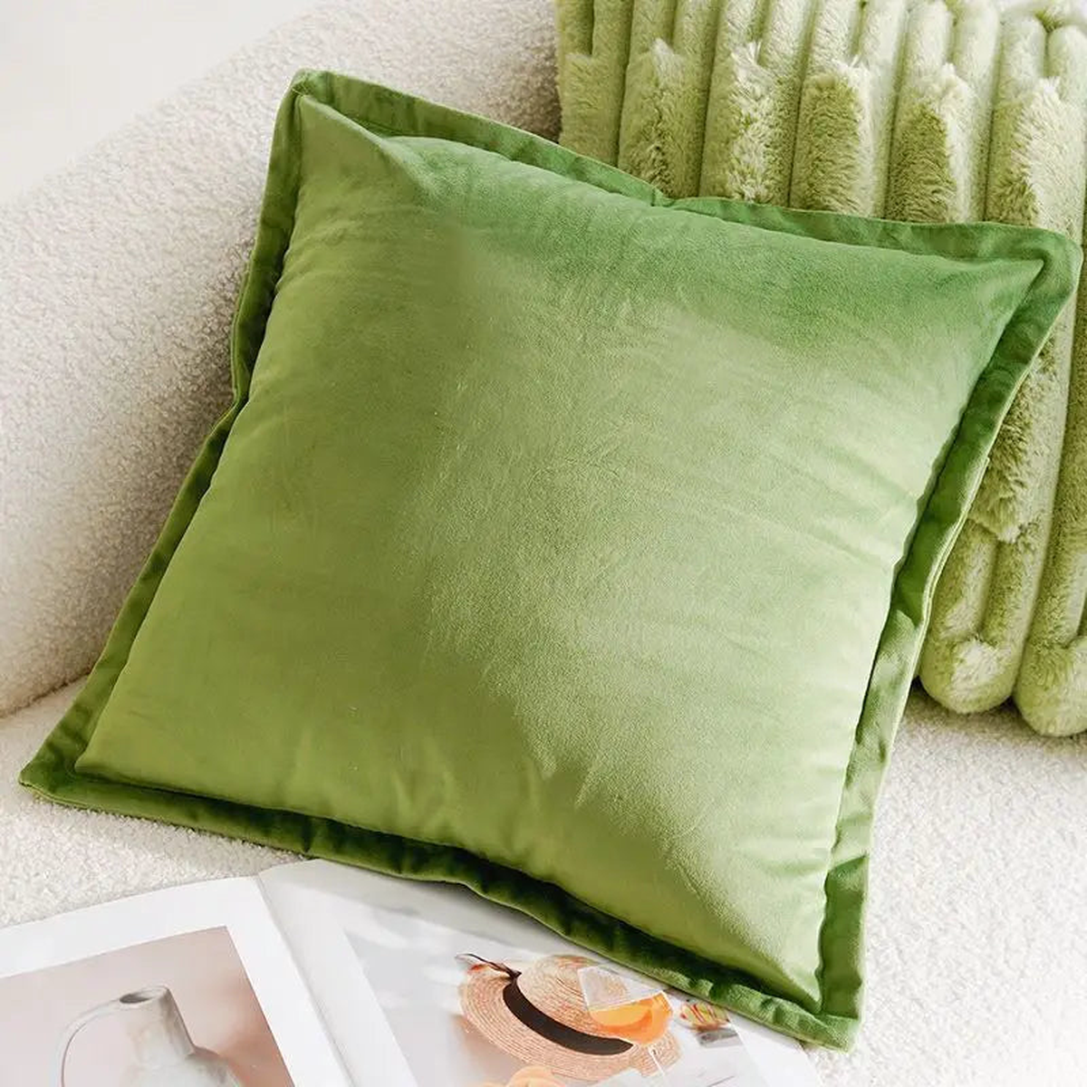 30X50/45X45CM Green Flying Bird Throw Pillow Cover Light Luxury Stamping Waist Cushion Cover Decor Home Decorative Pillowcase - Color 13 (45X45CM)