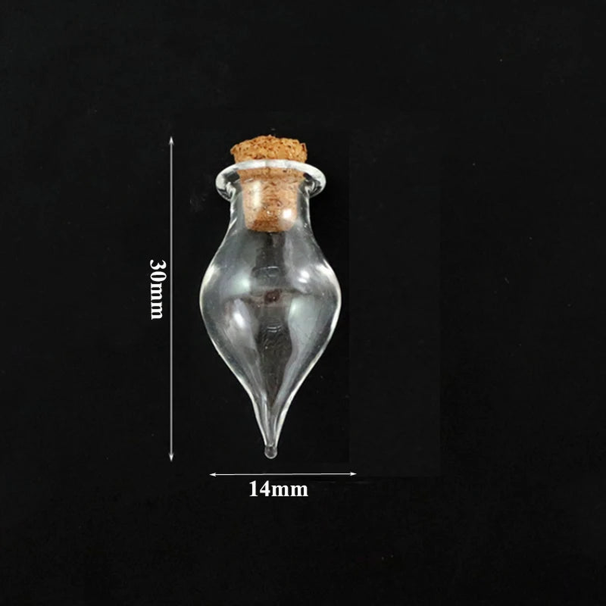 5pcs-10pcs Small Cute Mini Cork Stopper Glass Bottles Vials Jars Containers Small Wishing Bottle Glass With Cork Stopper - 10HA | 10pcs