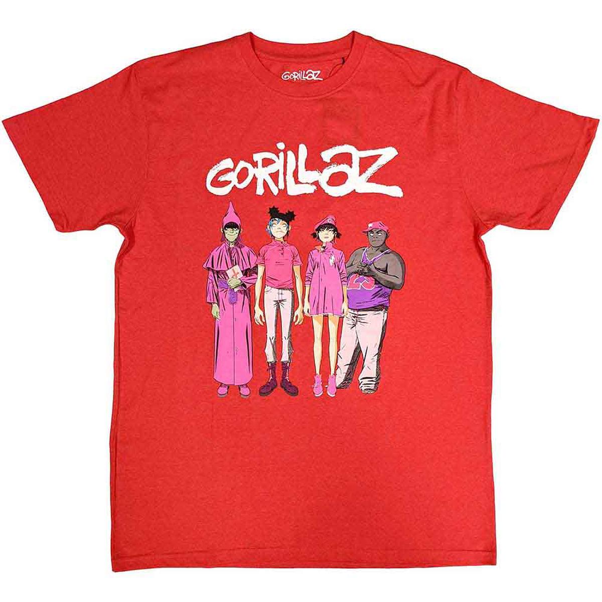 Gorillaz Cracker Island Standing Group - Red | XL