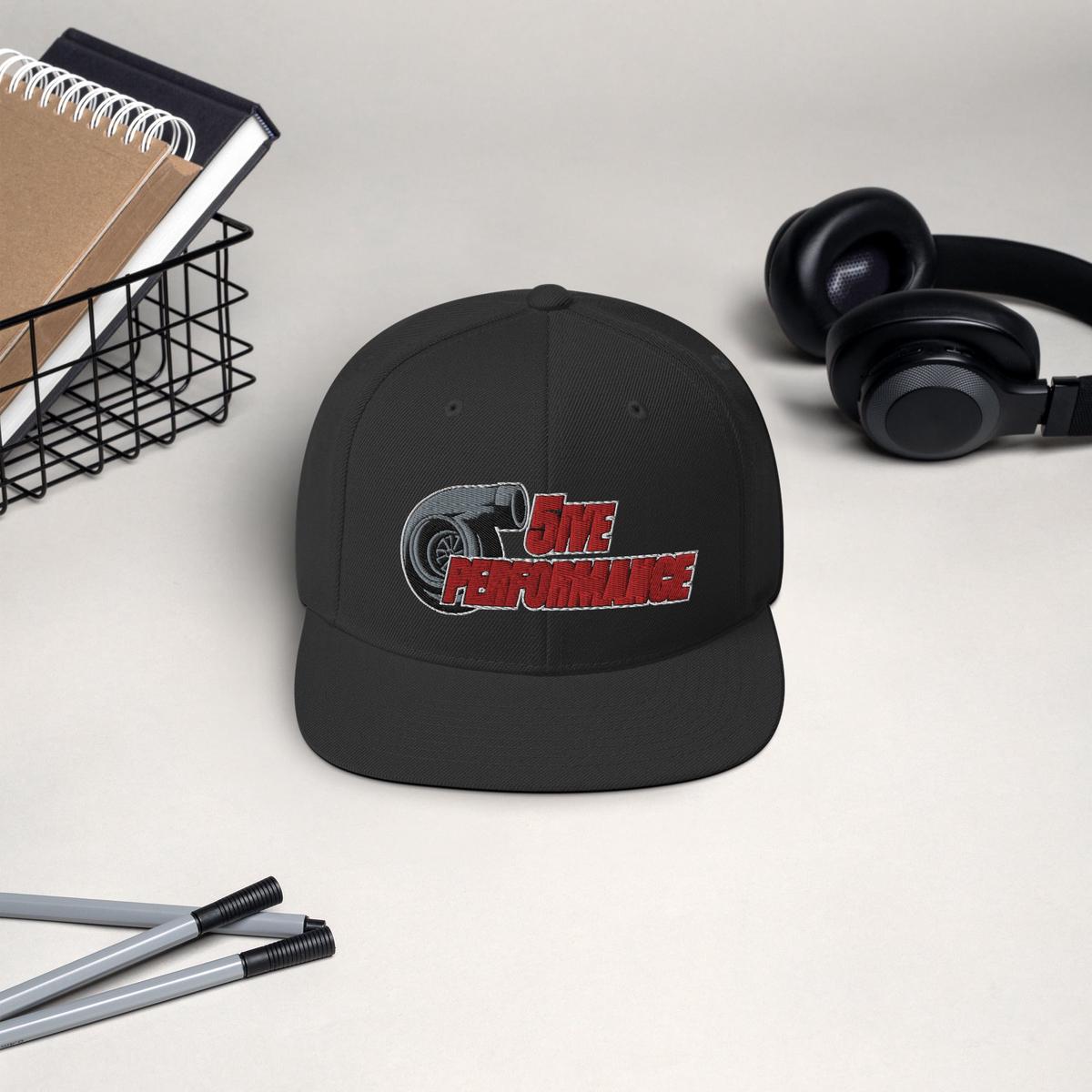 5P Snapback Hat - Black