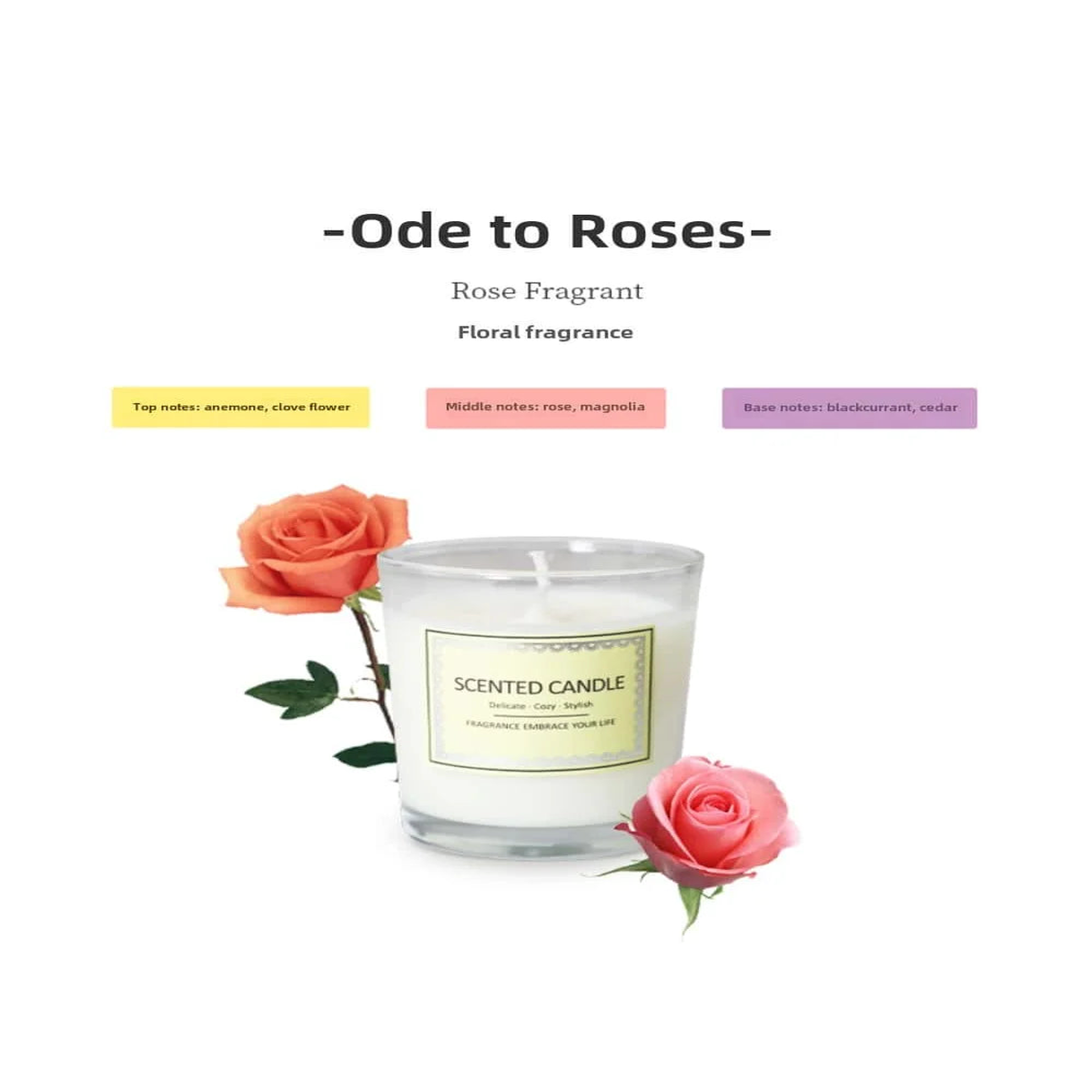 Candle Fragrance Atmosphere Companion Gift Hotel Clubhouse Smoke free Aromatherapy Candles - H83-01