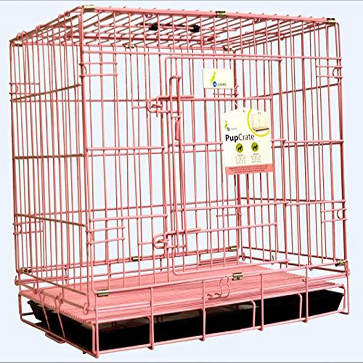 Unleashed GN10 Double Door Crate - Pink | 24.8x17.3x20.5"