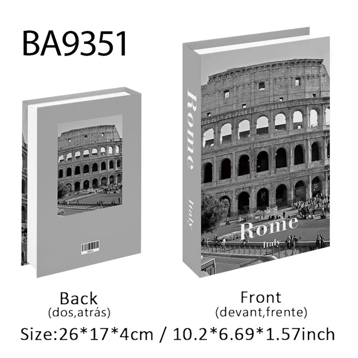 Open Fake Book Storage Box Luxury Decorative Books Ornament Coffee Table Books Shelf Home Interior decoration Bedroom Gift Decor - BA9351 | OPEN | China Mainland
