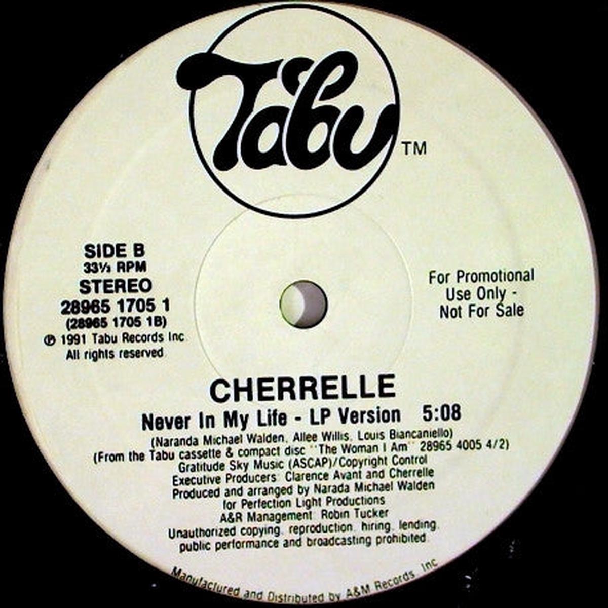 Cherrelle - Never In My Life (12", Promo) (VG+)