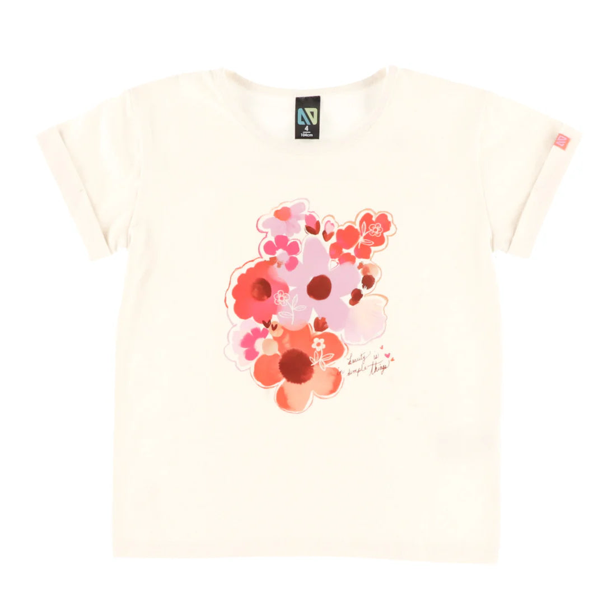 Ivory wth Flowers T-shirt - 6
