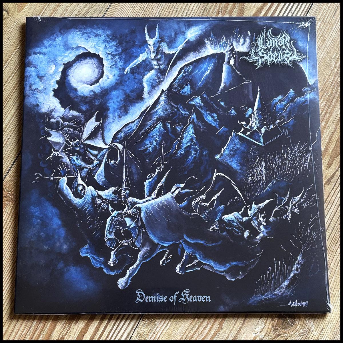 LUNAR SPELLS: Sacraments of Necromantical Empires LP (blue/black/white splatter vinyl, black metal ala Sargeist, Horna, Baptism etc) *new, sealed*