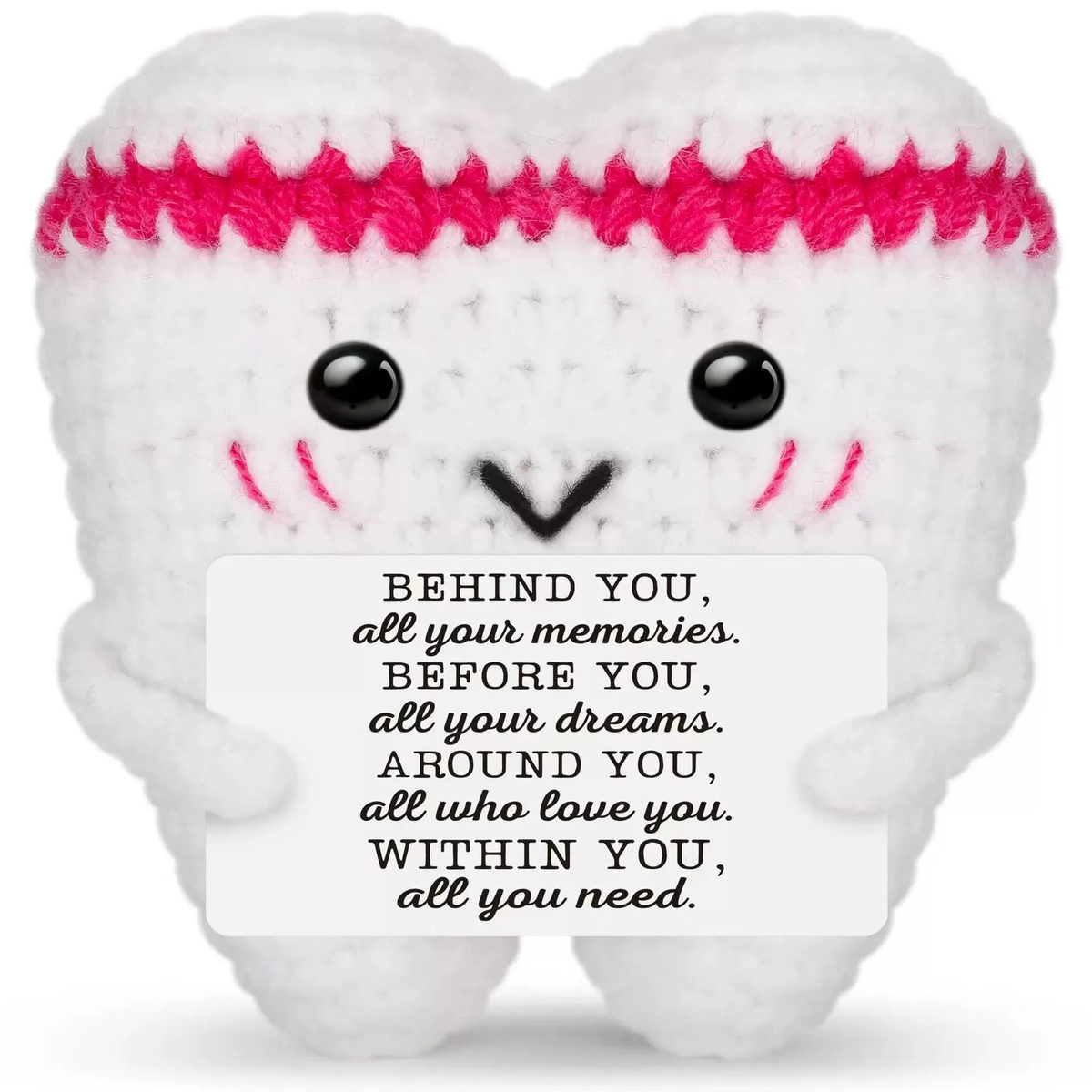 Positive Energy Potato Pocket Hug Handmade AnimalCrochet Mini Doll Funny Wool Gift for Friends or Lover Emotional Support Plant - teeth | China Mainland