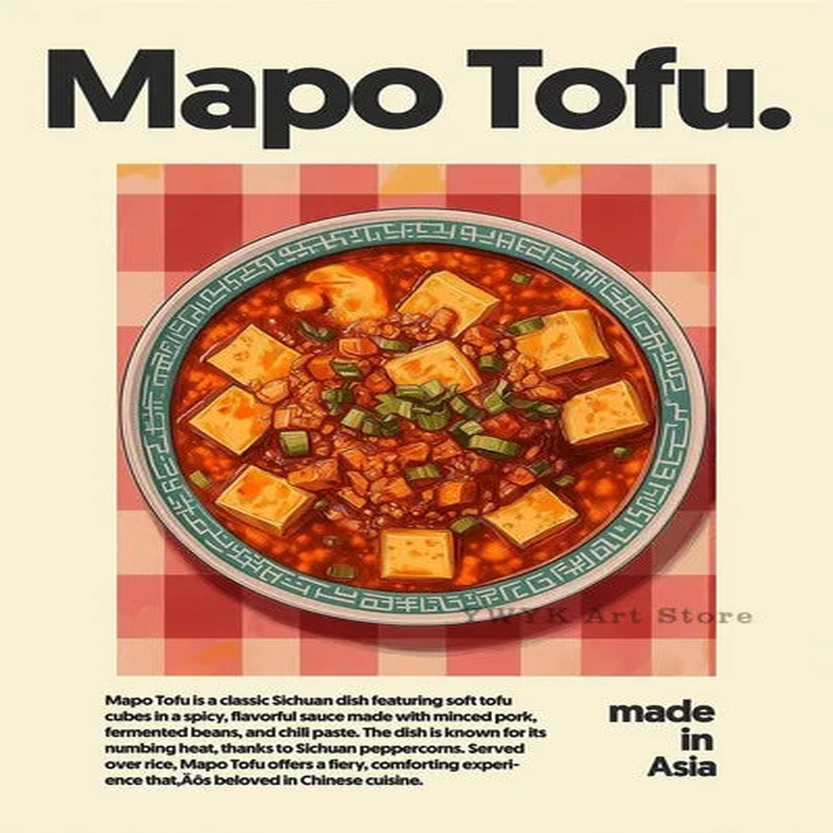 Asian Food Canvas Painting Poster Ramen Hot Pot Chinese Japanese Korea Cuisine Print Wall Poster Picture for Home Wall Arts - 5 | 30x42cm No Frame