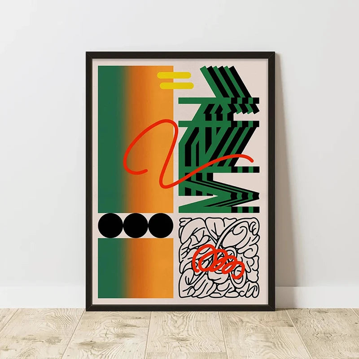 Classic Abstract Art Poster, Retro Abstract Image Printing Art Canvas Painting, Used for Home Room Wall Decoration, Frameless - XD036-15 | 55x80cm Unframed | China Mainland