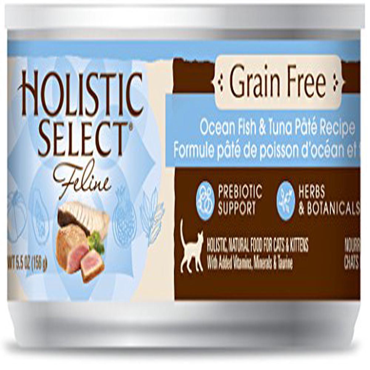 Holistic Select 47158 Grain Free Ocean Fish/Tuna Pate Food For Cat (24/5.5OZ) - Default Title