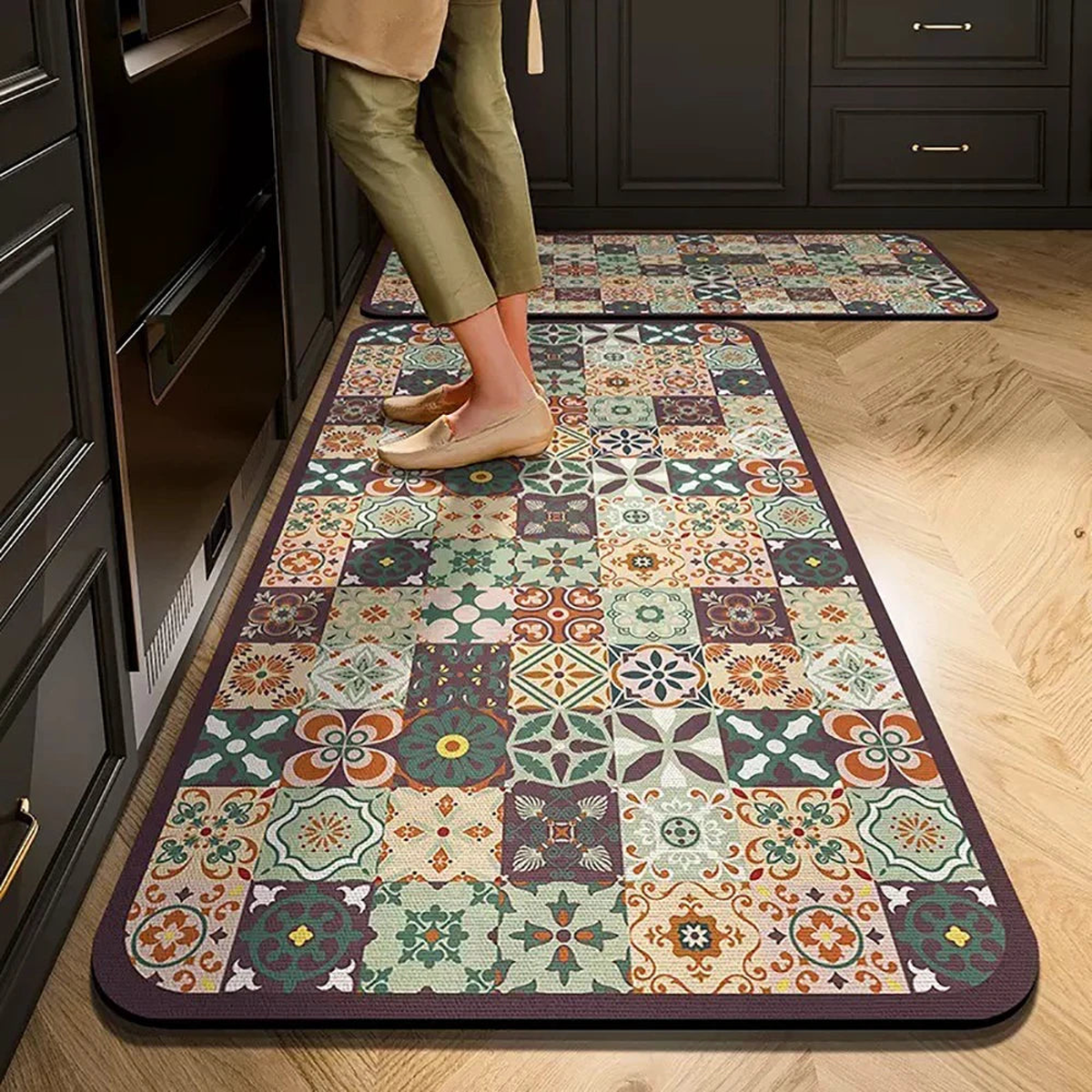 Non-slip Kitchen Mat Long Rugs Crystal Velvet Carpet for Living Room Absorbent Foot Mats Bedroom Doormat Alfombra Small Rugs - DDA13-15 style | 50cmx80cm 1pc