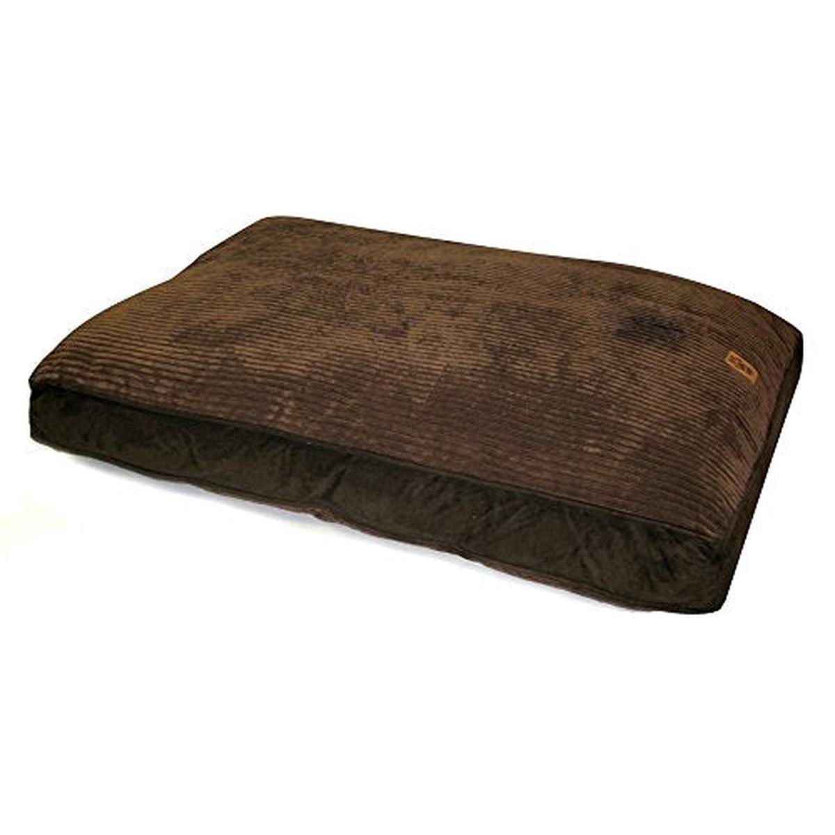 Precision Pet Gusset Floor Pillow 30-Inch x 40-Inch, Chocolate Suede and Wide Chenille - Default Title