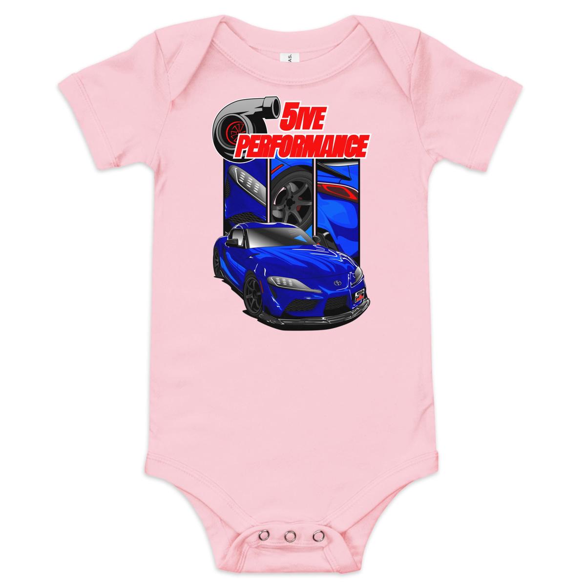 Baby one piece Blue 5P - Pink | 12-18m