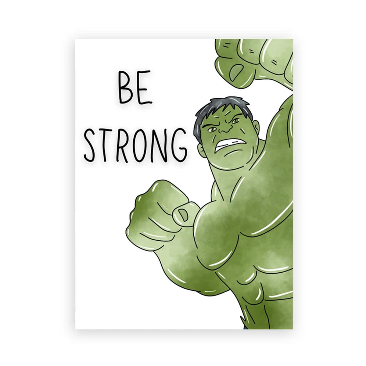 Superhero With Affirmation Quote Art Print Captain America Spider Man Hulk Panther Thor Iron Man Canvas Painting Boys Room Decor - PB29502 | 13x18 cm No Frame