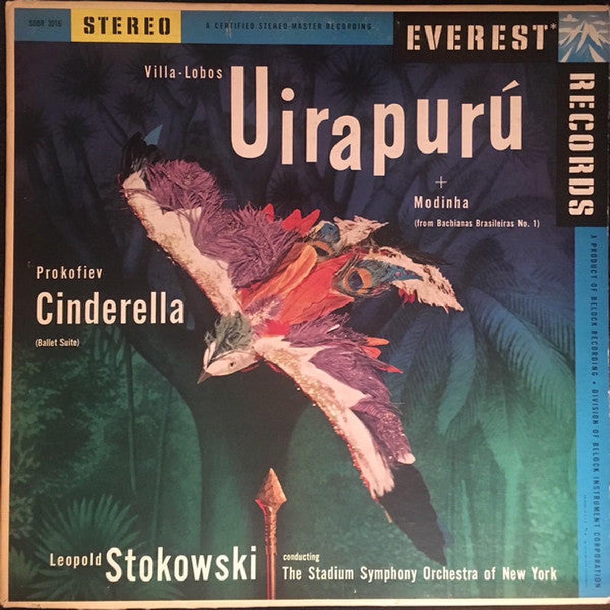 Heitor Villa-Lobos / Sergei Prokofiev - Leopold Stokowski, The Stadium Symphony Orchestra Of New York - Uirapur + Modinha (From Bachianas Brasileiras No. 1) / Cinderella (Ballet Suite) (LP, Album) (V
