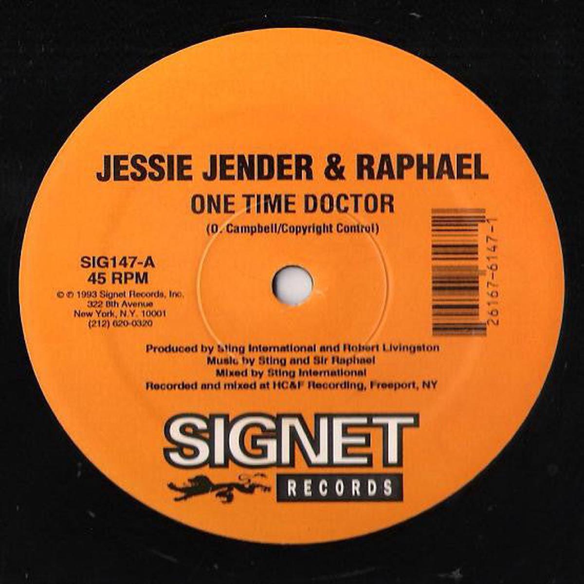 Jesse Jender & Sir Rafael - One Time Doctor (12") (VG+)