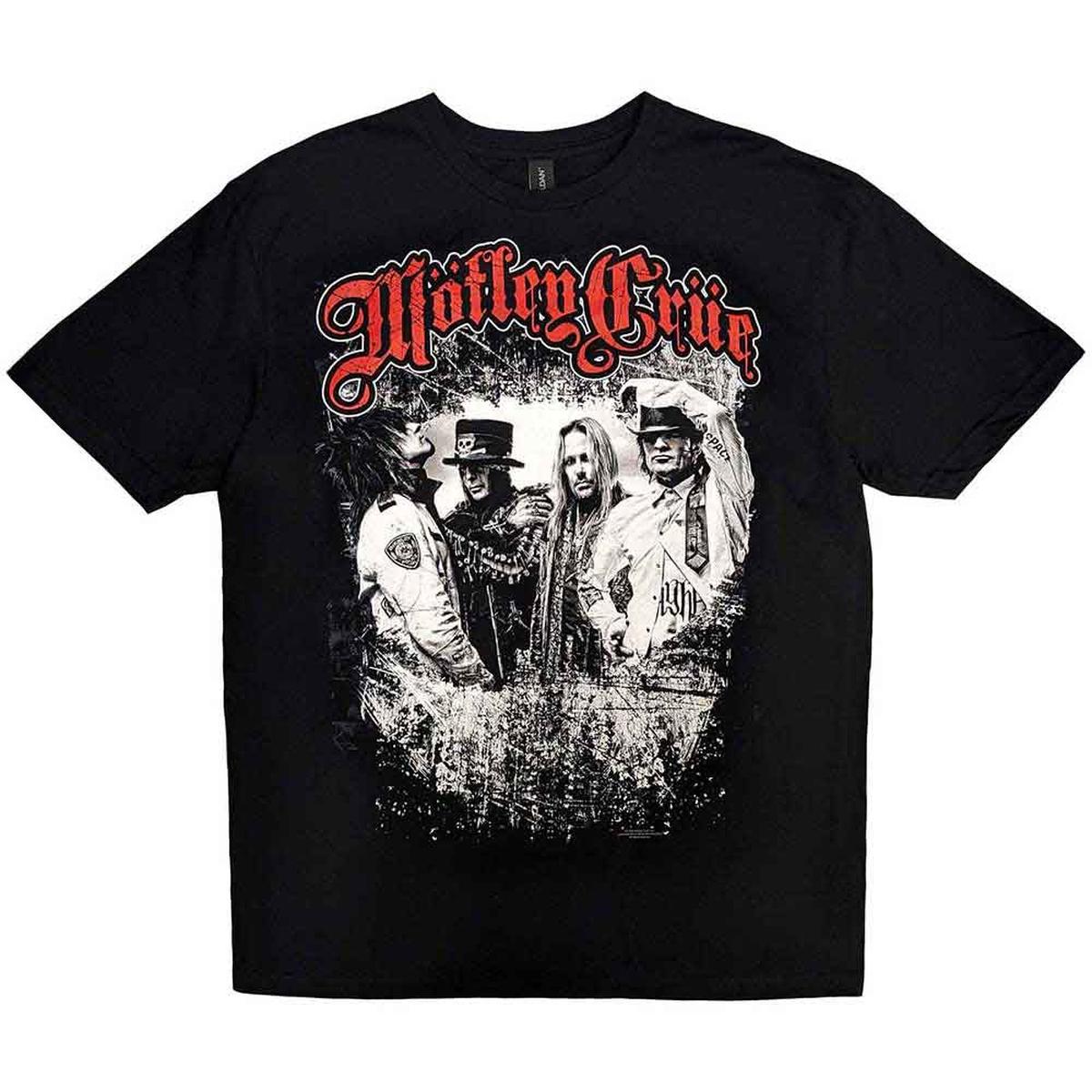 Motley Crue Greatest Hits Band Shot - Black | XL