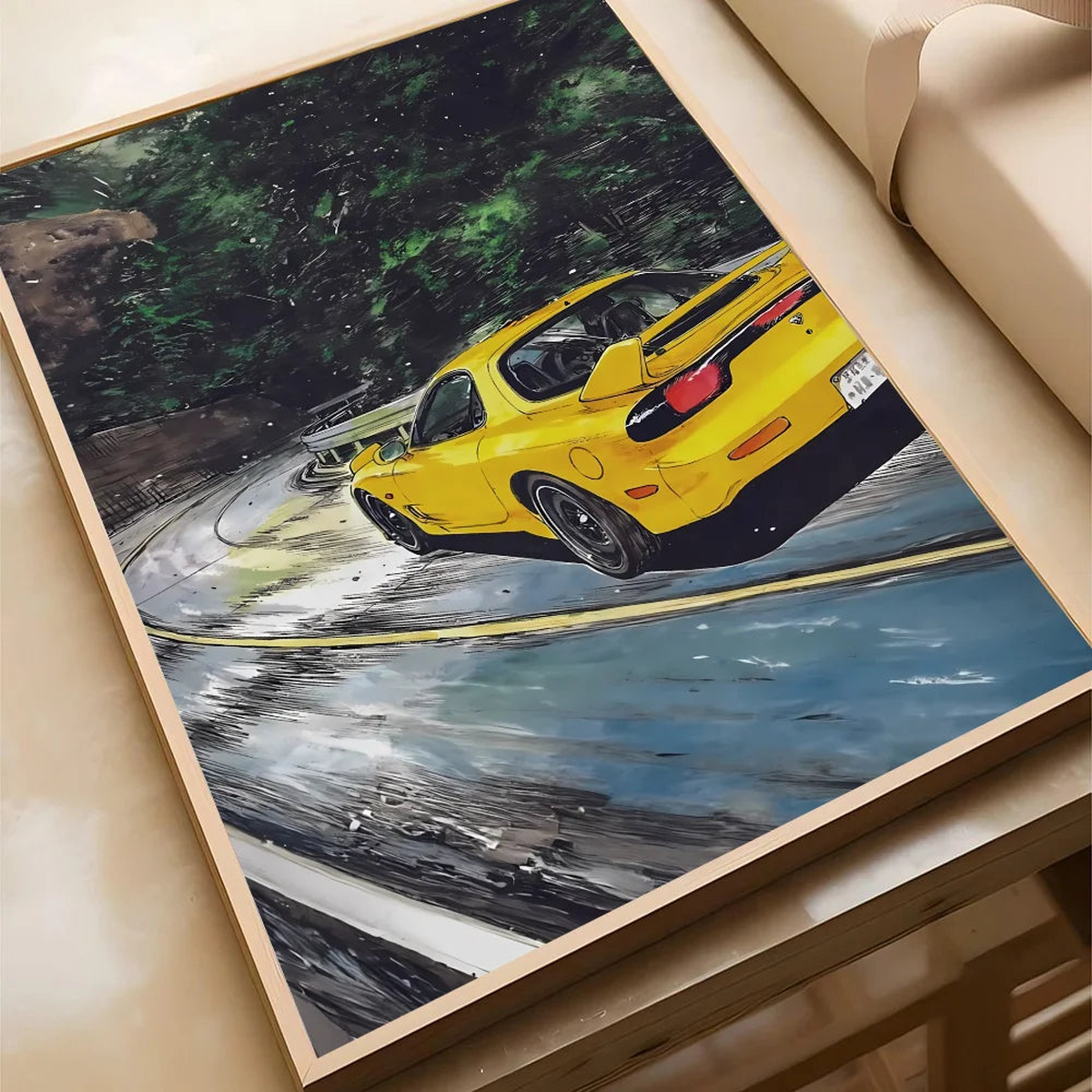 1PC I-Initial D Poster Poster Paper Print Home Living Room Bedroom Entrance Bar Cafe Art Painting Decoration - 21x30cm No Frame | z10
