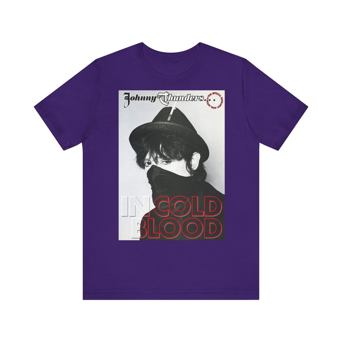 Johnny Thunders - In Cold Blood scarf book cover t-shirt - Team Purple | L