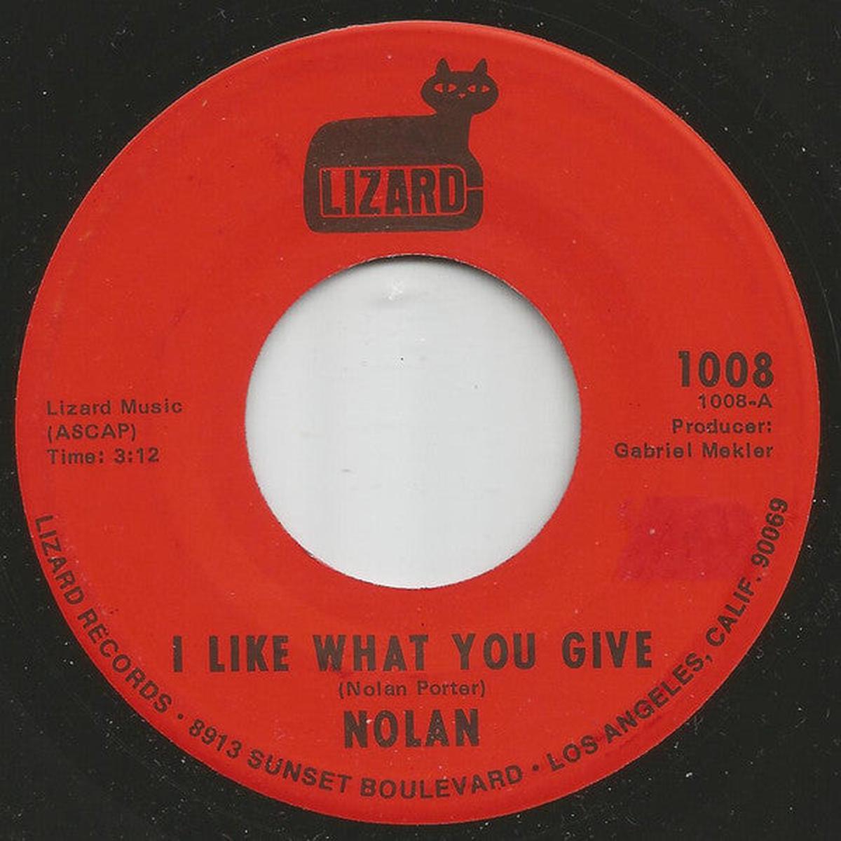 Nolan Porter - I Like What You Give / Somebody's Cryin' (7", Single) (VG)