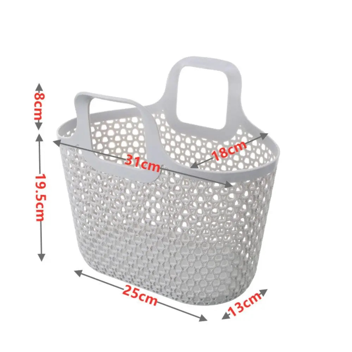 Creative Portable Drainable Bath Basket Hollow Shower Storage Basket Multifunctional Large Capacity Household Organizer Holder - grey