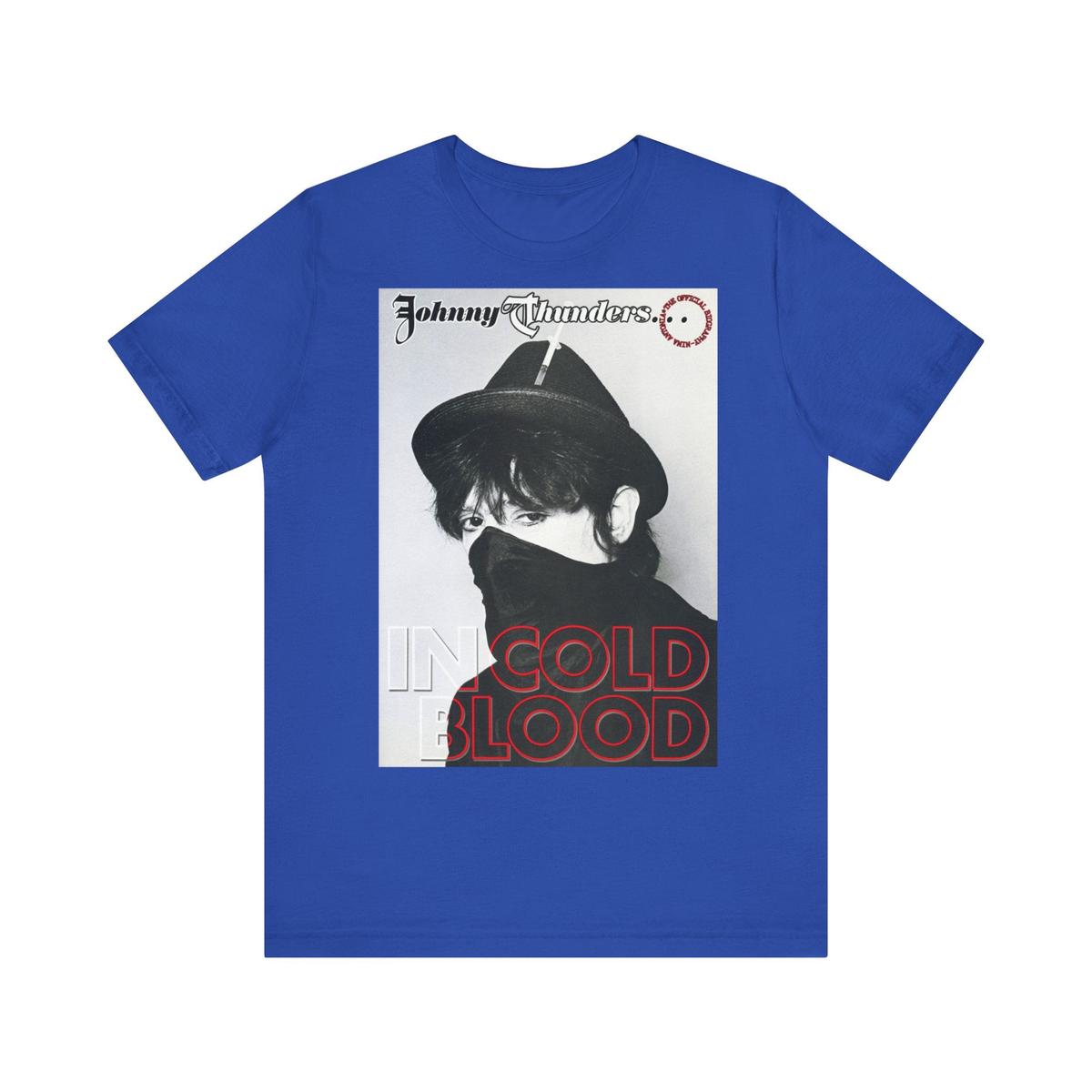 Johnny Thunders - In Cold Blood scarf book cover t-shirt - True Royal | 3XL