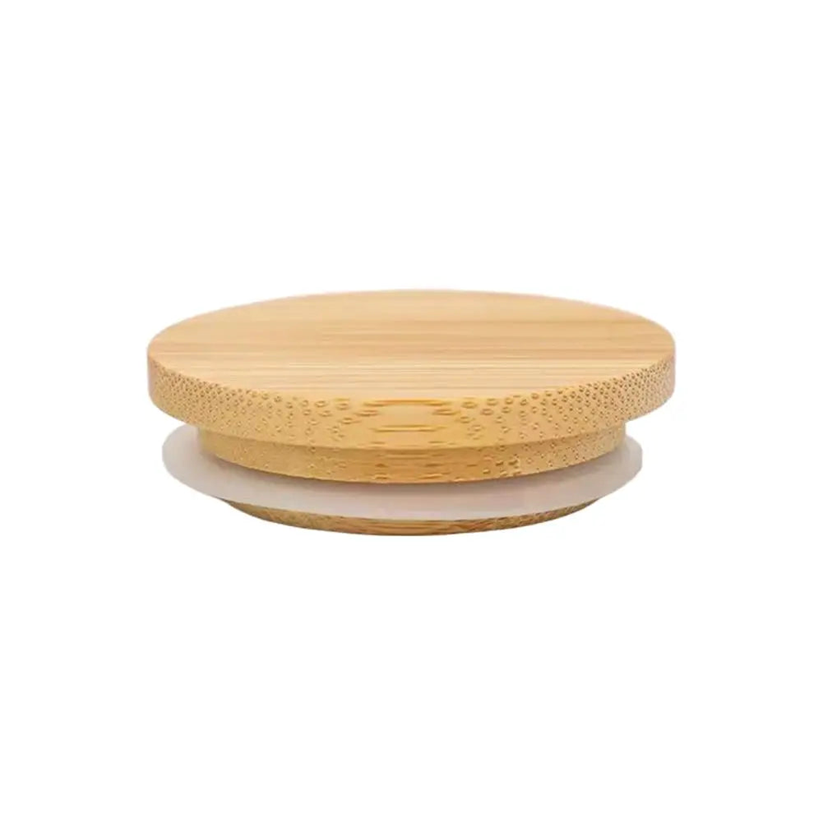 52/62/72/80/90/100mm Round Wood Mason Jar Lid Bottle Canning Storage Silicone Sealing Cap Wood Wide Mouth Cover Reusable Jar Lid - 62mm