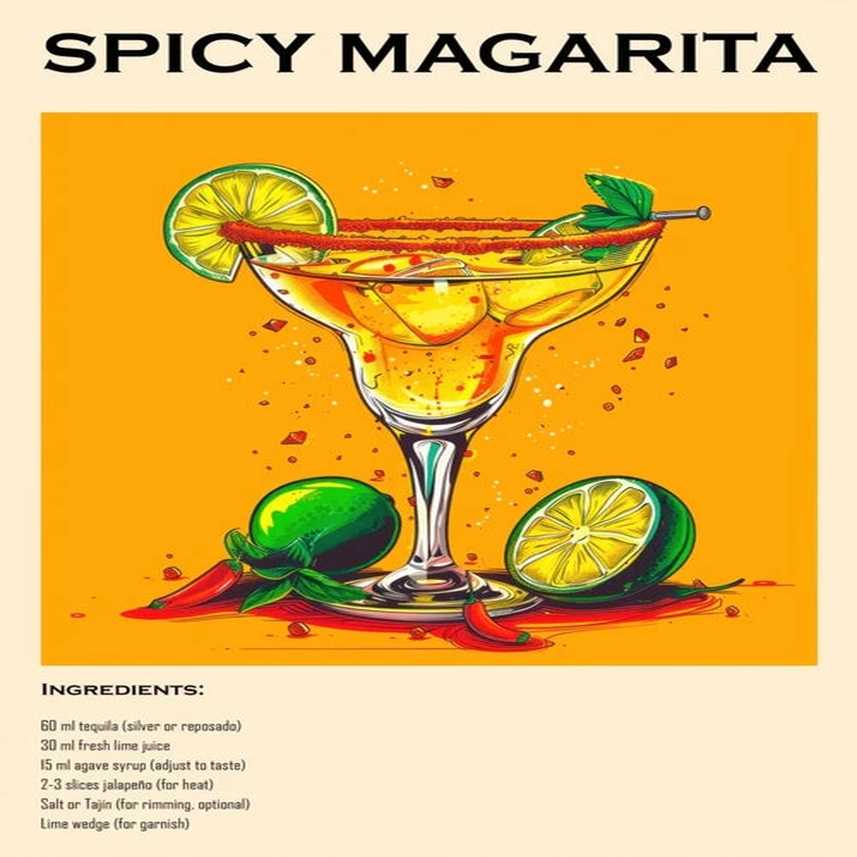 Old Fashioned Cocktail Drinks Negroni Mojito Posters Retro Aperol Spritz Canvas Prints Wall Art Painting Pictures Bar Kitchen - 15 | 50x70cm No Frame