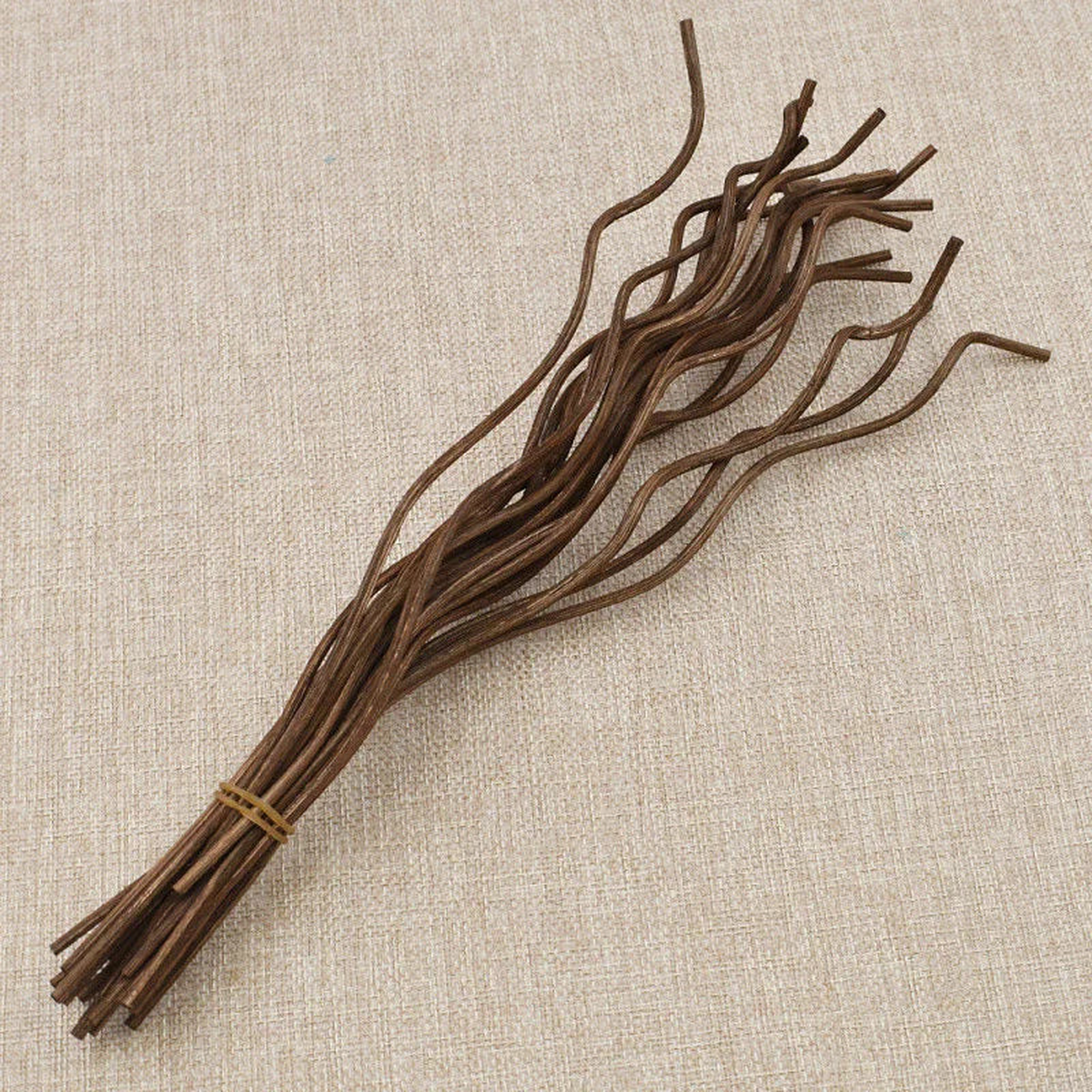 20Pcs Long Wavy Rattan Reed Diffuser Sticks Fragrance Diffuser Replacement Refill Air Freshener Home Fragrance Accessory - Coffee