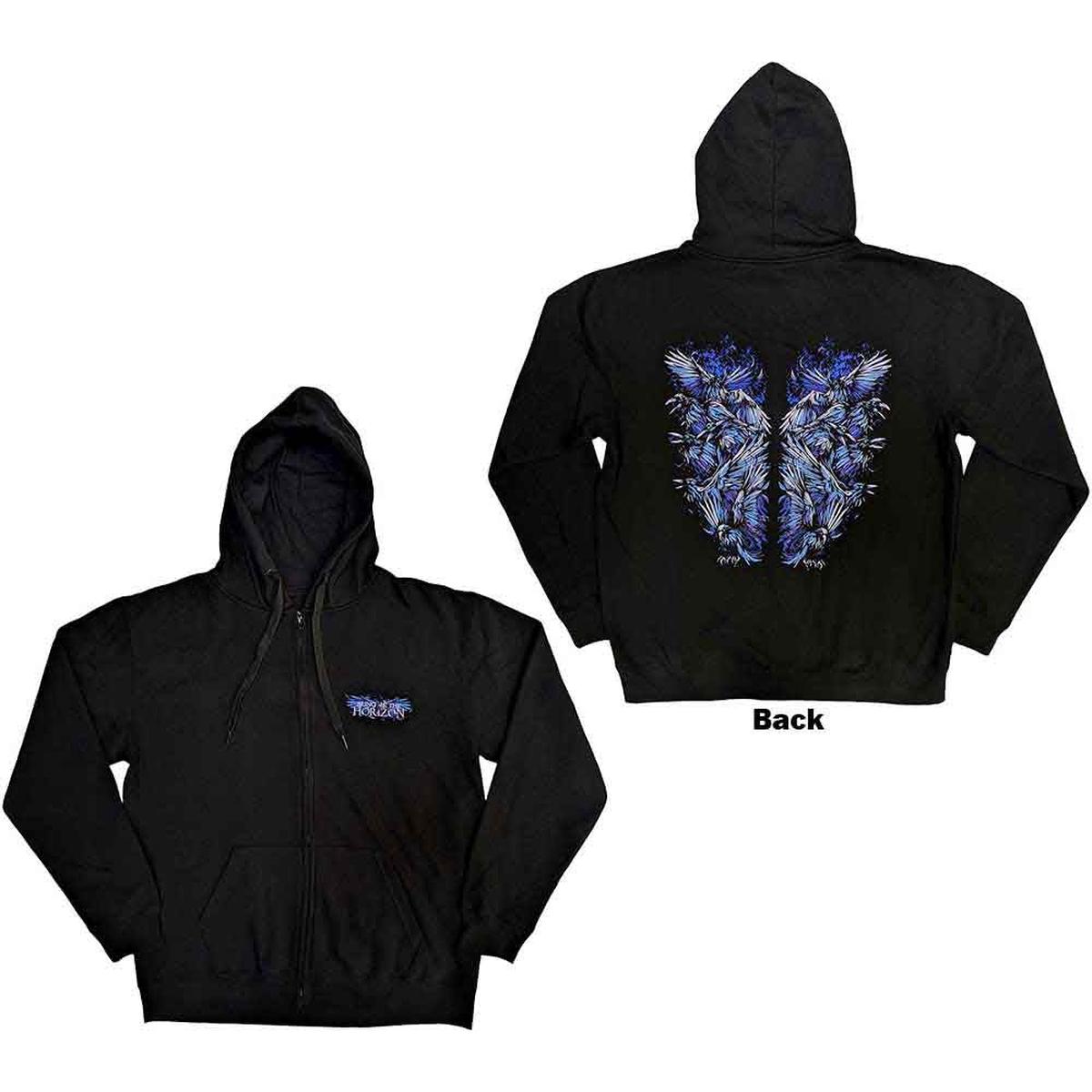 Bring Me The Horizon Blue Crow Wings - Black | 2XL
