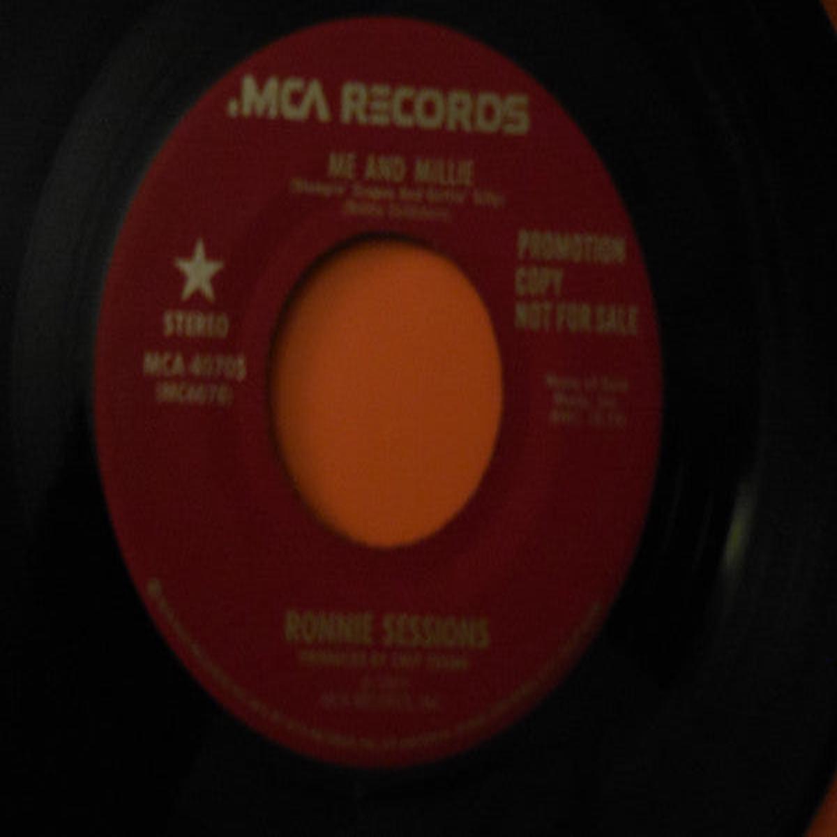 Ronnie Sessions - Me & Millie (Stompin' Grapes & Gettin' Silly) (7", Single, Promo) (VG+)