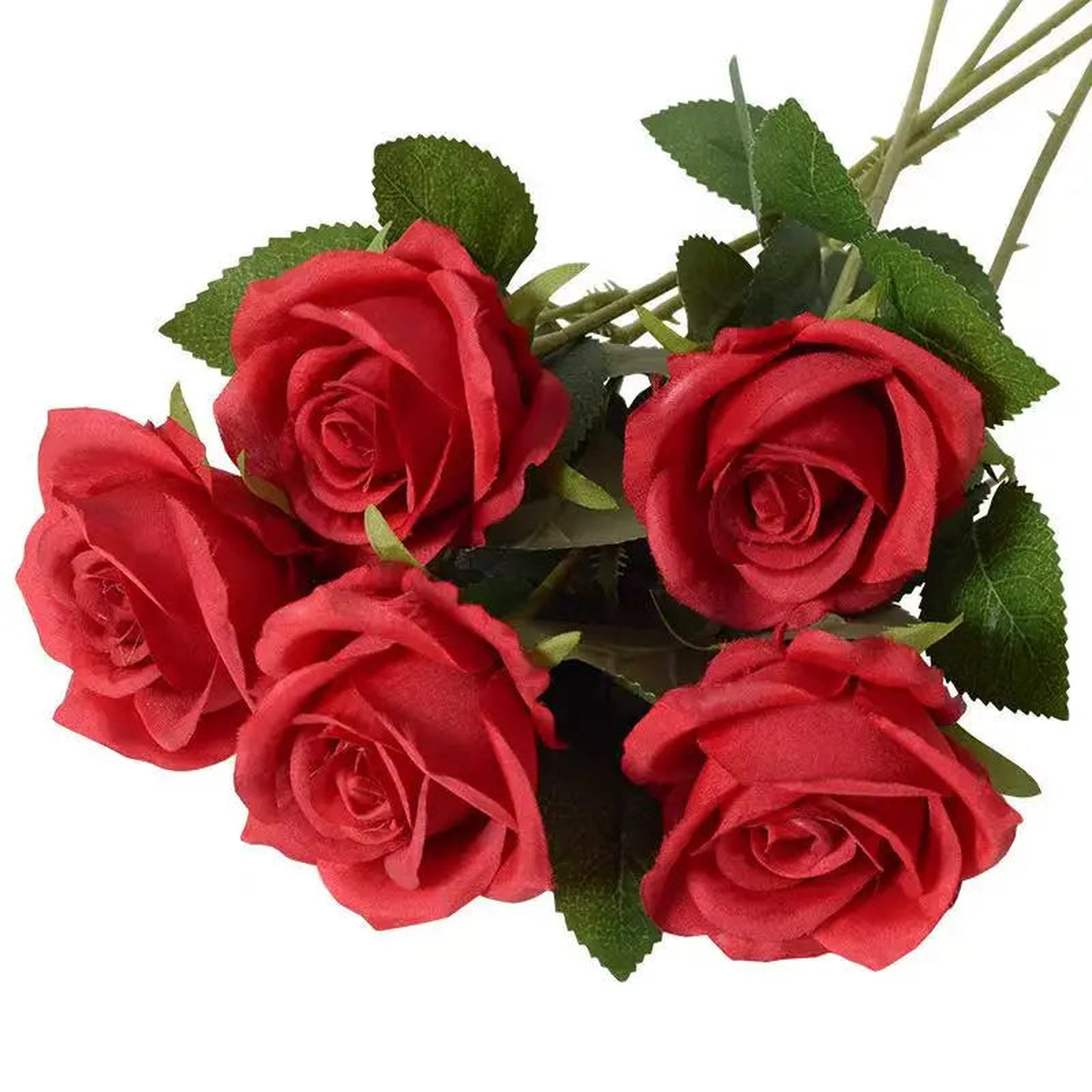 1/5/10/20pcs Roses Artificial Flowers Rose Flower Branch Artificial Red Roses Realistic Fake Rose for Wedding Home Decor - Silk cloth G 4 | 5PCS