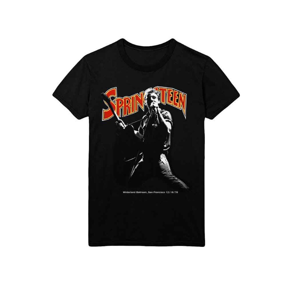 Bruce Springsteen Winterland Ballroom Singing - Black | S