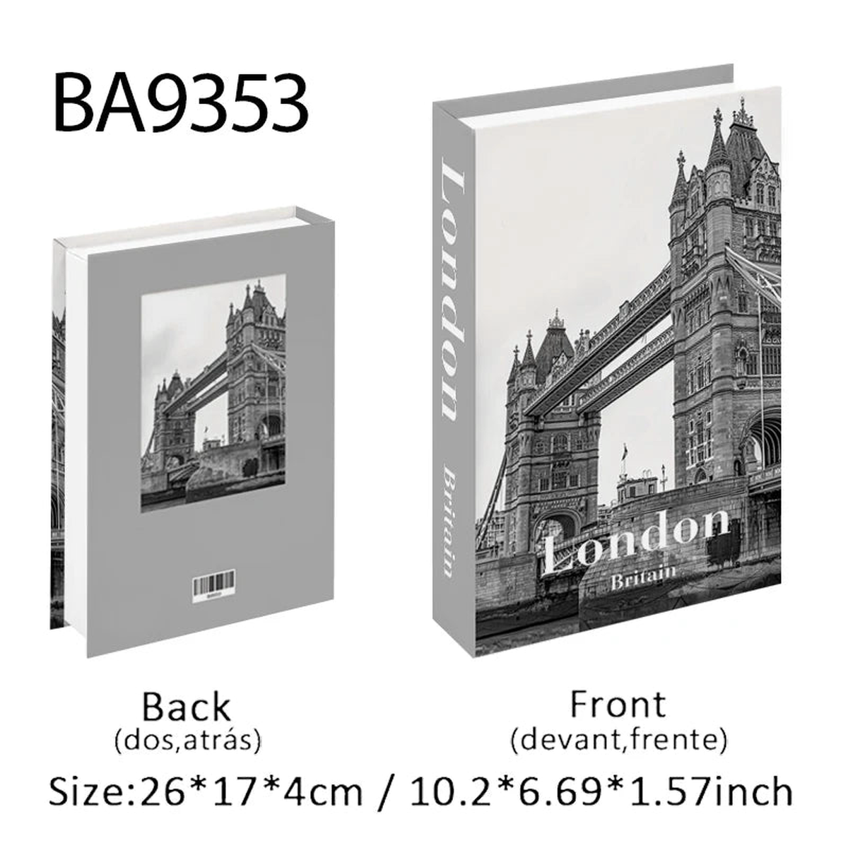 Open Fake Book Storage Box Luxury Decorative Books Ornament Coffee Table Books Shelf Home Interior decoration Bedroom Gift Decor - BA9353 | NOT OPEN | China Mainland